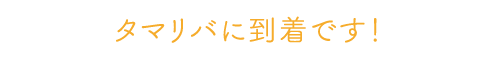 タマリバに到着です！。